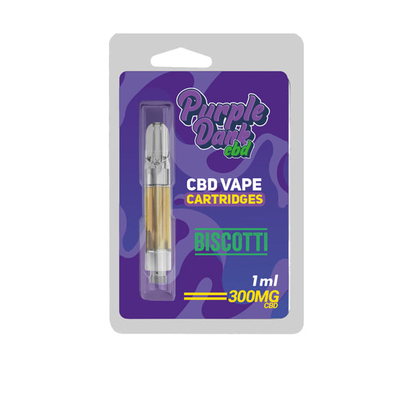 Purple Dabz CBD Vape Cartridges 300 & 600 MG - Biscotti (BUY 1 GET 1 FREE) CBD Products Purple Dank 300mg 