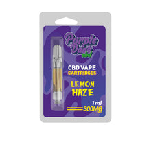 Load image into Gallery viewer, Purple Dabz CBD Vape Cartridges 300 &amp; 600 MG - Lemon Haze (BUY 1 GET 1 FREE) CBD Products Purple Dank 300mg 
