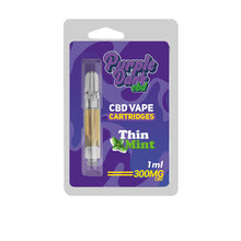 Load image into Gallery viewer, Purple Dabz CBD Vape Cartridges 300 &amp; 600 MG - Thin Mint (BUY 1 GET 1 FREE) CBD Products Purple Dank 300mg 
