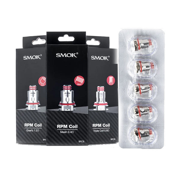 Smok RPM Replacement Coils - Triple Coil 0.6 Ohm/ Mesh 0.4 Ohm/ Quartz 1.2 Ohm/ SC 1.0 Ohm Coils Smok Quartz-1.2Ohm 