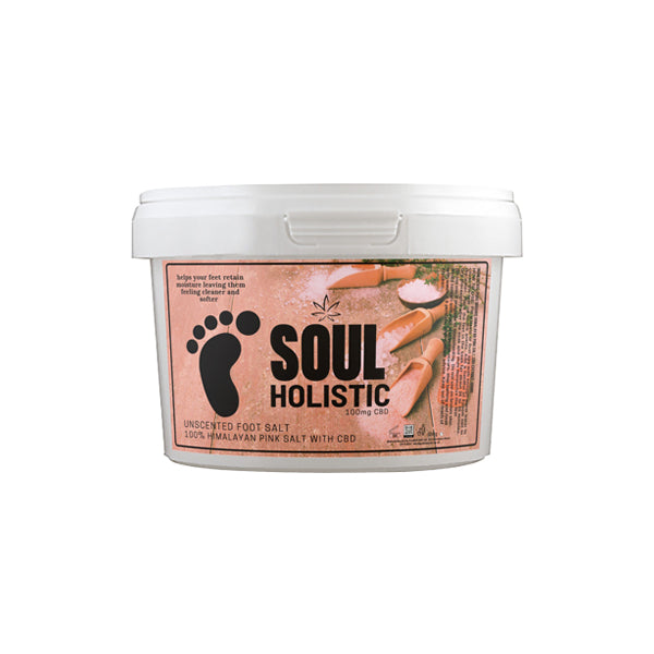 Soul Holistic 100mg CBD Himalayan Pink Salt Unscented Foot Salt - 500g CBD Products Green Apron 