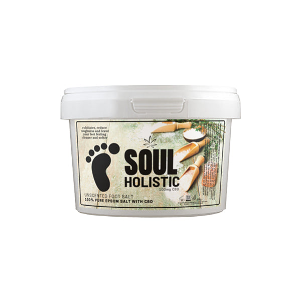 Soul Holistic 100mg CBD Pure Epsom Salt Unscented Foot Salt - 500g CBD Products Green Apron 
