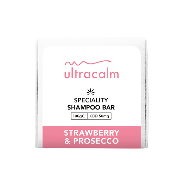 Ultracalm 50mg CBD Shampoo Bar 100g CBD Products Ultracalm Strawberry & Prosecco 