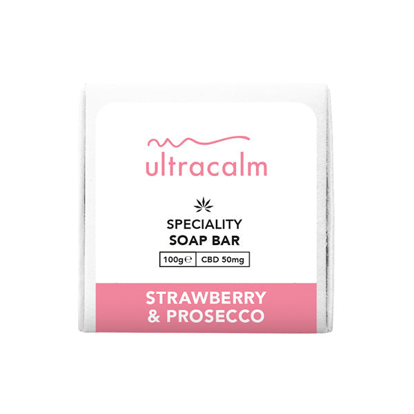 Ultracalm 50mg CBD Soap 100g CBD Products Ultracalm Strawberry & Prosecco 