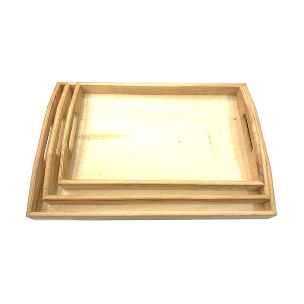 Wooden Rolling Tray Set Pack of 3 - YD021 Smoking Products Unbranded 