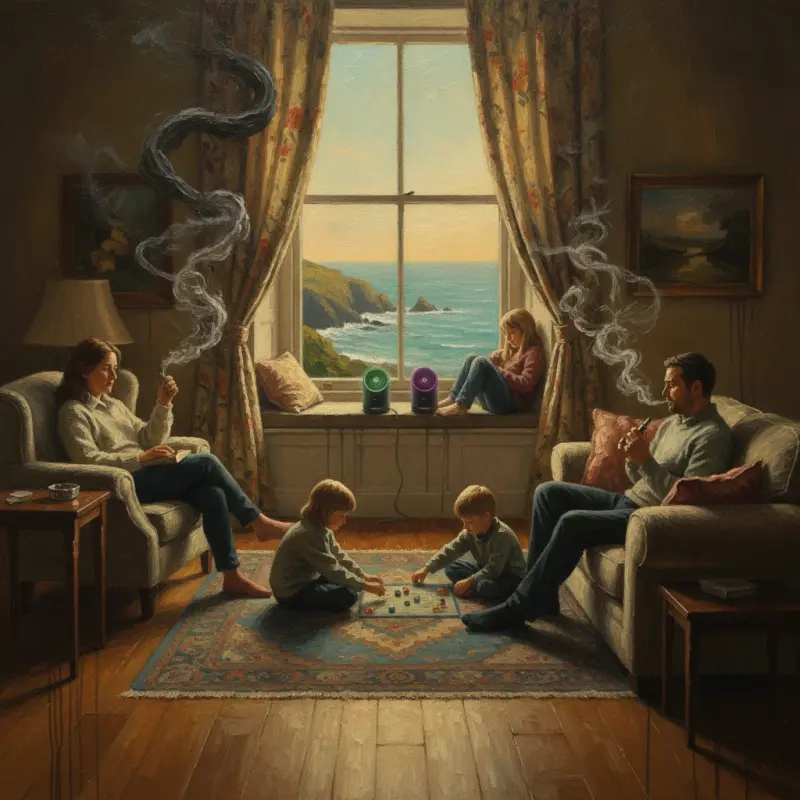 2026 Cornish home sensors: second‑hand vaping emits fewer microplastic/PM particles than tobacco smoke — what UK vapers and families need to know