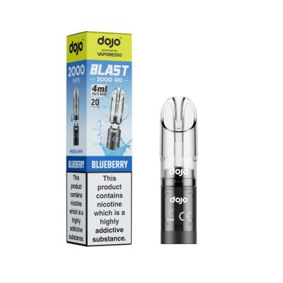 DOJO BLAST 2000 Go Transparent Pod & Refill (Powered by Vaporesso) - Blueberry