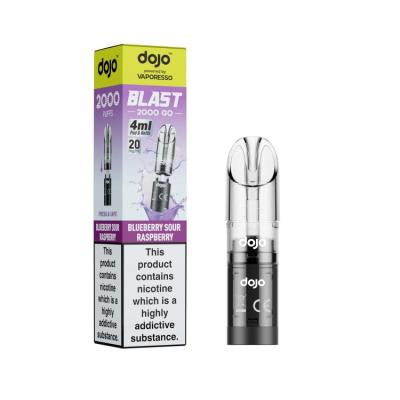 DOJO BLAST 2000 Go Transparent Pod & Refill (Powered by Vaporesso) - Blueberry Sour Raspberry
