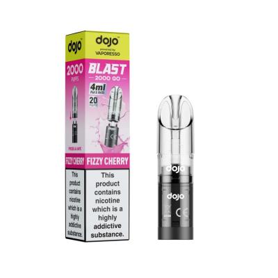 DOJO BLAST 2000 Go Transparent Pod & Refill (Powered by Vaporesso) - Fizzy Cherry