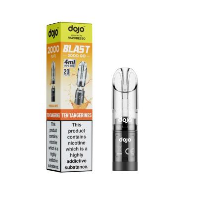 DOJO BLAST 2000 Go Transparent Pod & Refill (Powered by Vaporesso) - Ten Tangerines